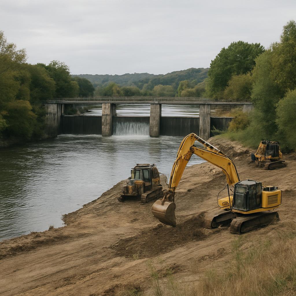 Ailly-sur-Somme : une rivière artificielle de 40 mètres en construction pour permettre aux poissons de franchir le barrage